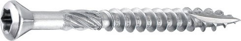 GECCO Terrassenschrauben aus Edelstahl mit Torx-Antrieb, silberfarben, 200 Stück, Durchmesser: 5 mm, Länge: 60 mm - Bild 1