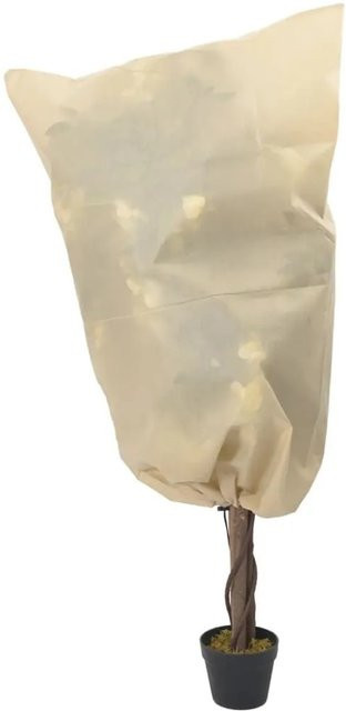 vidaXL Wintervlies mit Kordelzug in Beige, 8 Stück, 70 g/m², B: 120 cm, H: 80 cm, T: 80 cm - Bild 1