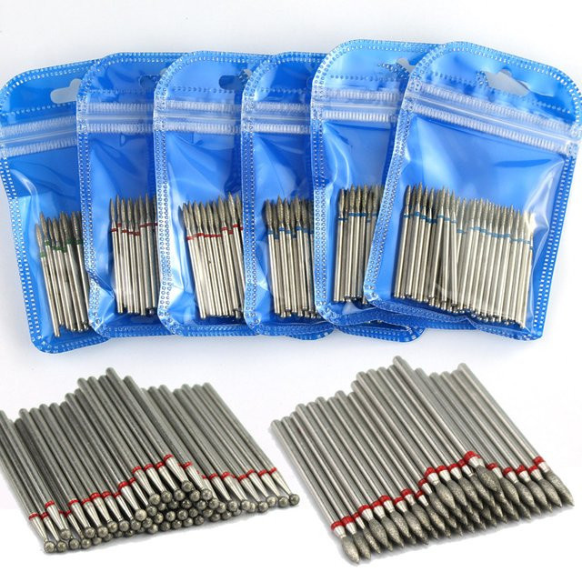 APRITH Nagel Bohrer Set, 50 Stück, Diamant Fräser für Maniküre, Unisex - Bild 1