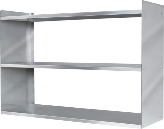 BRB Edelstahl-Wandregal in Silber, Breite: 100 cm - Bild 1