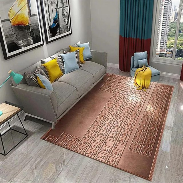 Karpetti 3D Periodensystem der Elemente Teppich, rutschfest und waschbar, Polyester, B/T: 100 x 120 cm, Multicolour - Bild 1