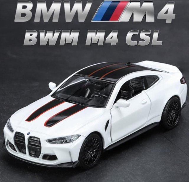 MAKEDA BMW M4 CSL Spielzeug Auto Modell, 1:36, Metall, Zurückziehen Funktion - Bild 1