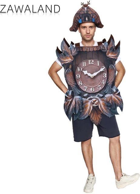 Zawaland Vintage Uhr Kostüm mit Hut, Cosplay Outfit, Unisex, Plüsch / Textil - Bild 1