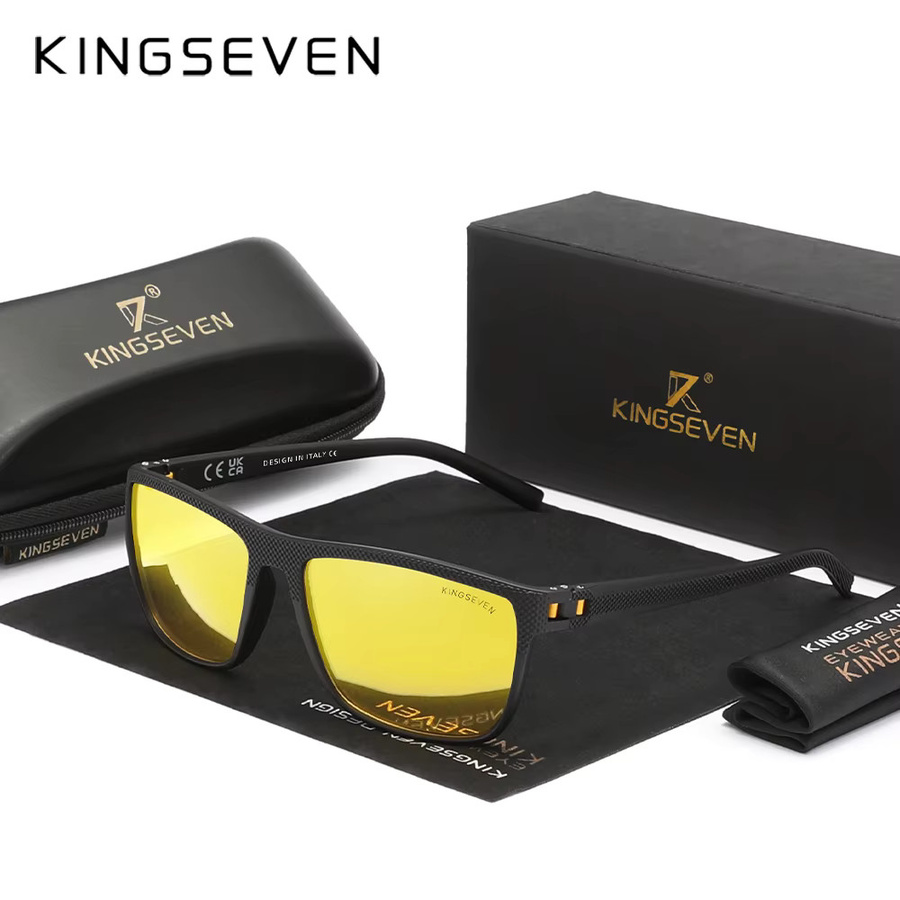 Kings even Sonnenbrille, Herren, Vollrand, rechteckig, Schwarz, Kunststoff, polarisiert - Bild 2