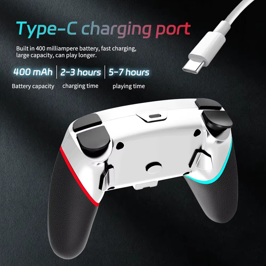 KEKEGAME Wireless Switch Controller für Nintendo Switch, Lite und OLED mit Turbo-Funktion und Weckfunktion in Schwarz oder Weiß - Bild 2