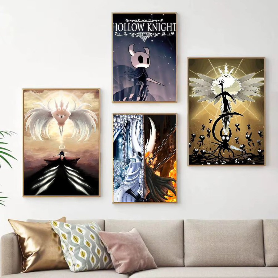 Hollow Knight Anime Poster von Rastar, selbstklebende Wandkunst aus weißem Kraftpapier in Mehrfarbig, rechteckig - Bild 2