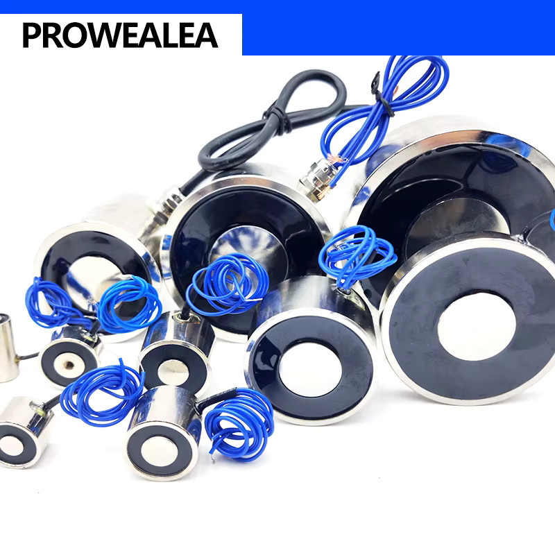 PROWEALEA Elektromagnet Zylinder Silber 50kg/500N DC 6V 12V 24V - Bild 2