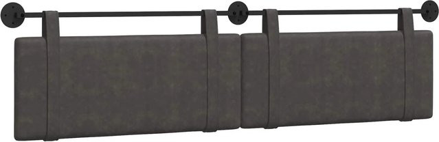 vidaXL Polsterpaneel in Schwarz mit Kunstleder-Bezug, Wandmontage, B/H/T: 210 x 55 x 5 cm - Bild 1
