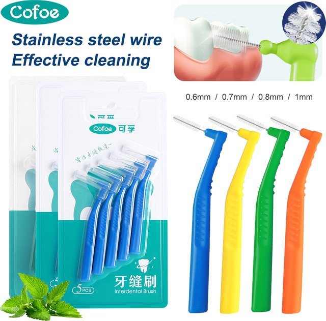 Cofoe Interdentalbürsten, 5er-Set, mit Staubschutz - Bild 1