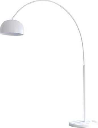 SalesFever Bogenstandleuchte in Weiß mit Marmorfuß und dimmbarer E27 Leuchte, Höhe: 195 cm