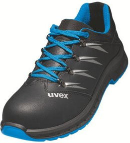 Uvex Halbschuhe 2 trend S2 Sicherheitsschuhe blau schwarz Größe 44 Weite 12 - Bild 1