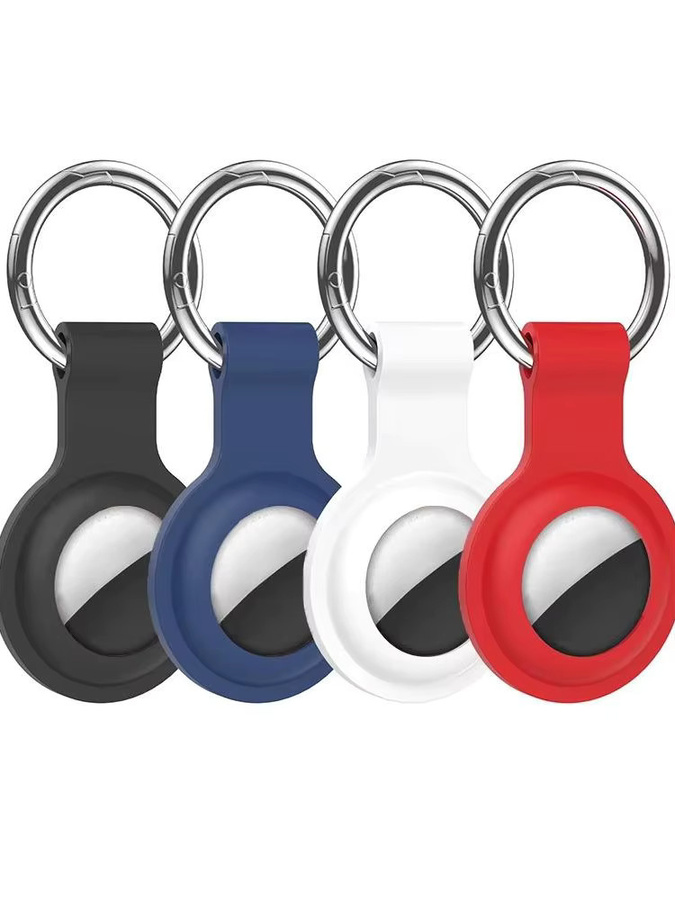 Wasserdichte Silikon-Schutzhülle für Apple AirTag in Grün als Anti-Verlust-Schlüsselanhänger für Schlüssel, Haustierhalsband, Taschen und Gepäck - Bild 6