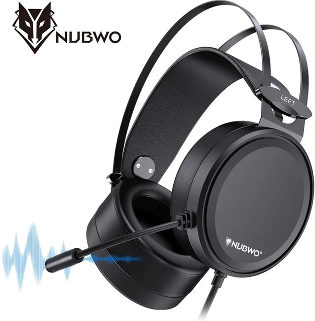 NUBWO N7 Over-Ear-Gaming-Kopfhörer mit Geräuschunterdrückung in Schwarz für PC, PS4, PS5 und Xbox One - Bild 1