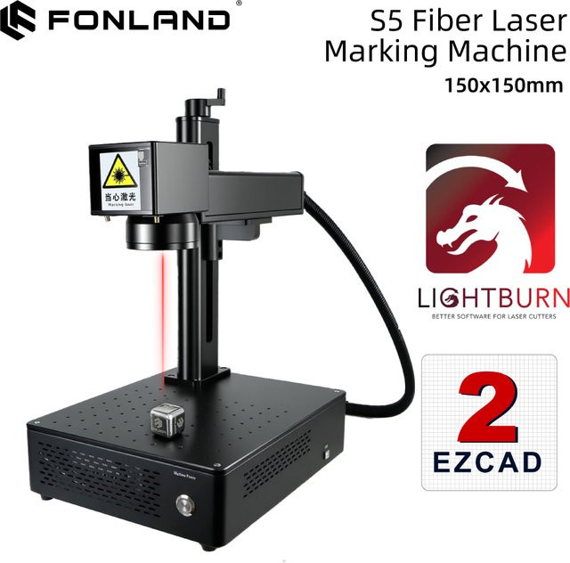 Fonland S5 Faserlasermaschine CNC Graveur für Logo-Markierungen auf Metall, Schmuck, Kunststoff und Keramik (20W/30W/50W) - Bild 1