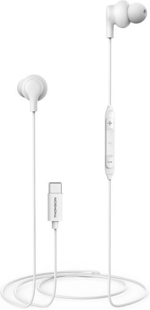 Thomson In-Ear Kopfhörer mit Mikrofon und USB-C Anschluss in Weiß - Bild 1