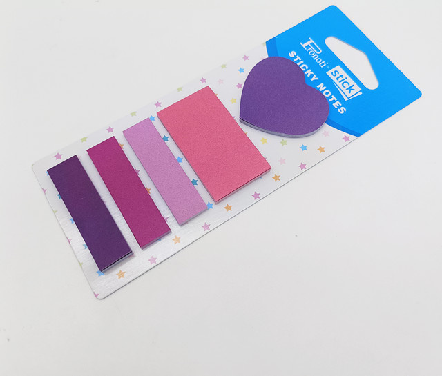 PRONOTI Selbstklebende Index-Tabs in Bunt und Lila, Beschreibbare Haftnotizen und Seitenmarkierungen aus Papier - Bild 1