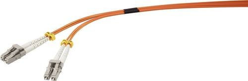 Renkforce RF-5189148 Glasfaser LWL Anschlusskabel Orange, 1.00 m, 50/125 µ Multimode OM2, 1x LC-Stecker auf 1x LC-Stecker - Bild 1