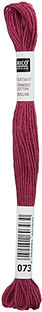 Rico Design Sticktwist aus Baumwolle in Beerenrot, 8m - Bild 1