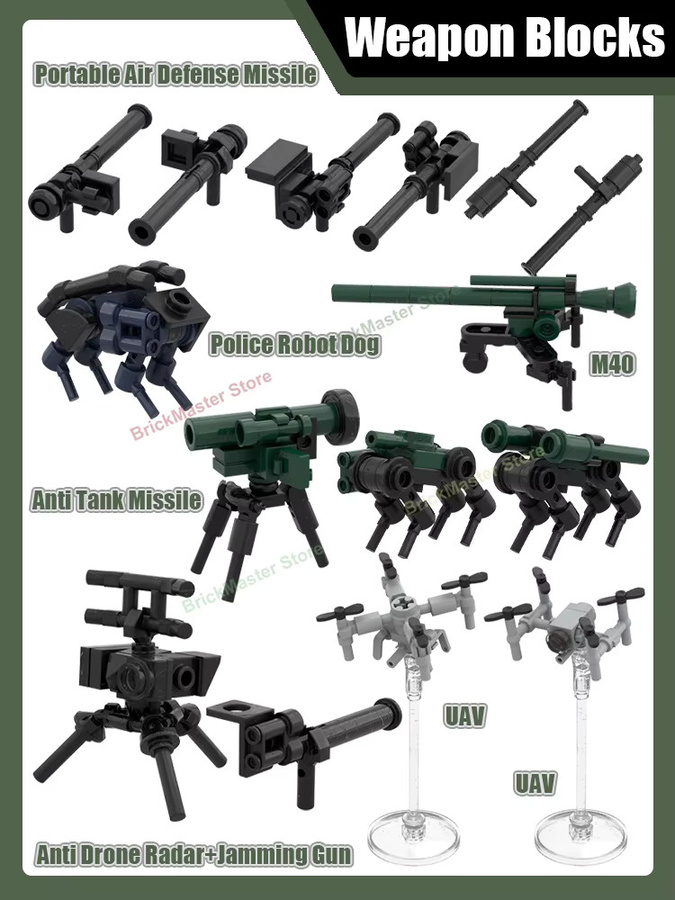 BRICKPANDA MOC Militär-Verteidigungsausrüstung Bausteine, Fahrzeuge - Bild 2