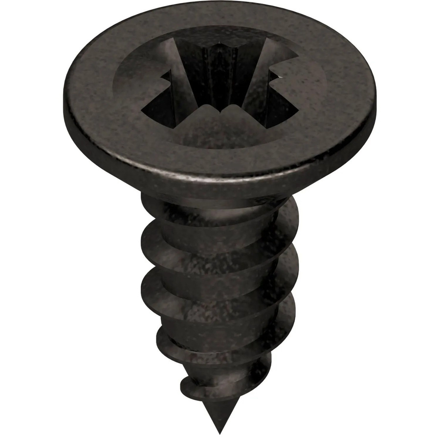 Blum Blechschraube Senkkopf Pozidriv PZ2 in Onyxschwarz für Alu-Rahmen-Profile, Durchmesser: 3,53 mm, Länge: 9,5 mm - Bild 2