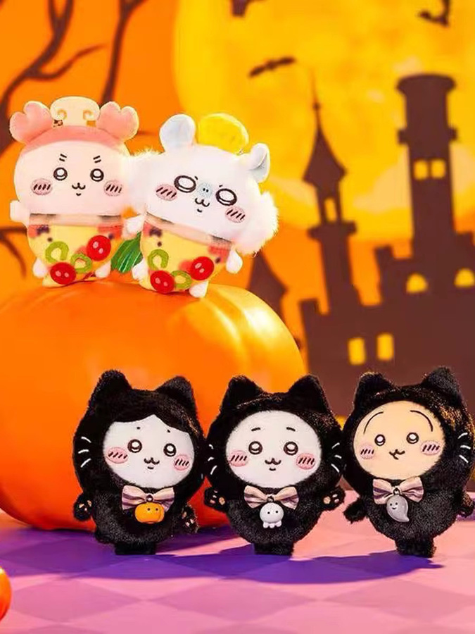 Chiikawa Halloween Black Cat Series Schlüsselanhänger, Hachiware Usagi Design - Bild 6