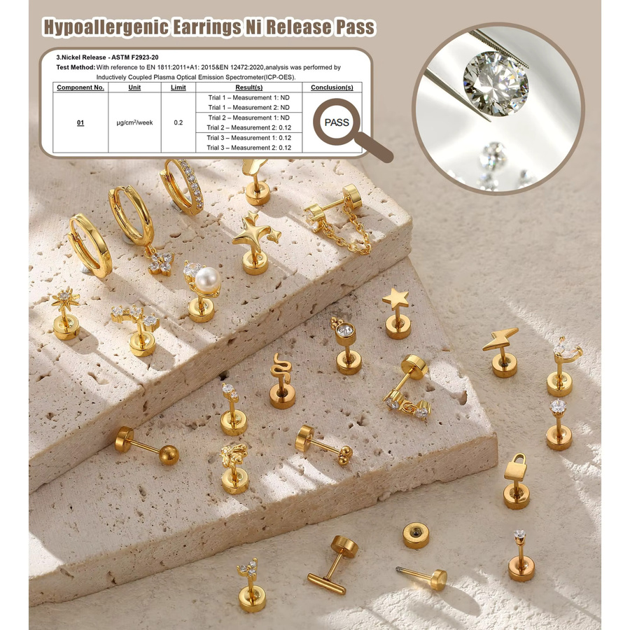 Drperfect Ohrstecker Creolen, Edelstahl, Silber, Damen - Bild 3