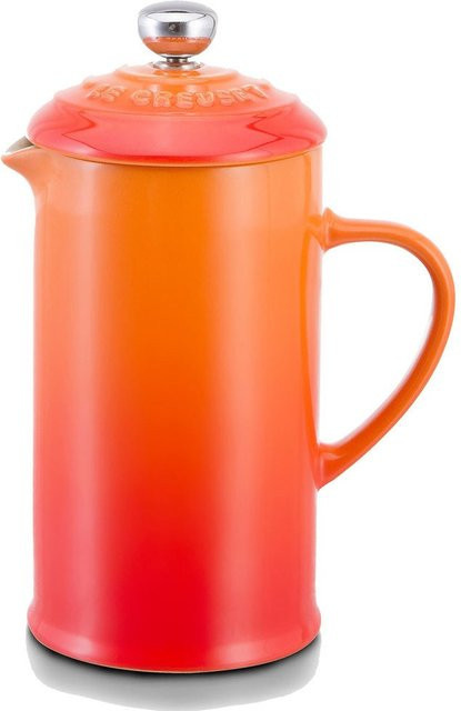 Le Creuset Kaffeebereiter aus Steinzeug in Rot und Orange, B/T/H: 21,8 x 17,7 x 11,4 cm - Bild 1