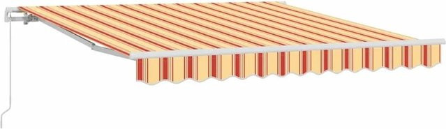 Einziehbare Markise vidaXL in Gelb und Orange aus Polyester und Aluminium, B: 300 cm, T: 250 cm - Bild 1