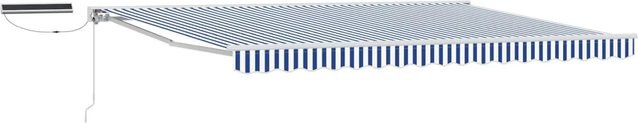 Elektrische ausziehbare Markise vidaXL in Blau und Weiß, B/T: 4 x 2 m - Bild 1