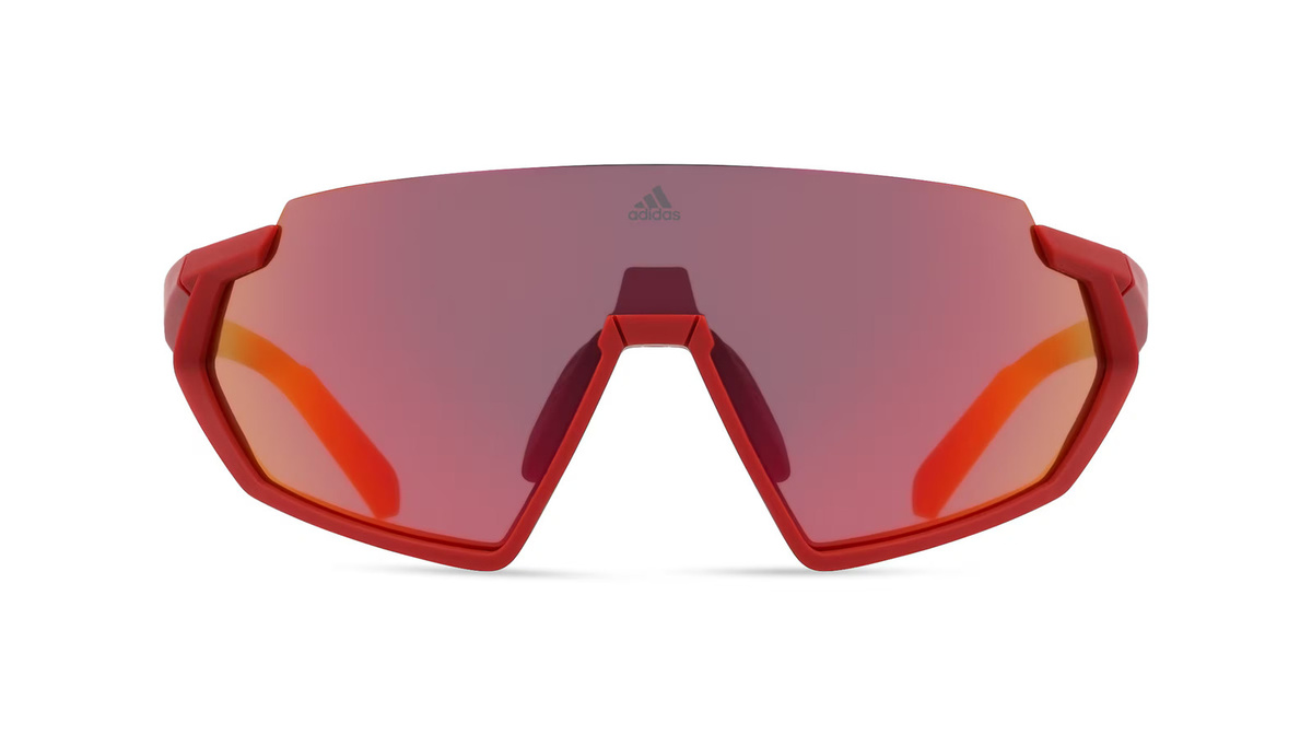 adidas SP0041 Sportsonnenbrille, Vollrand, Kunststoff, Unisex, rot - Bild 1