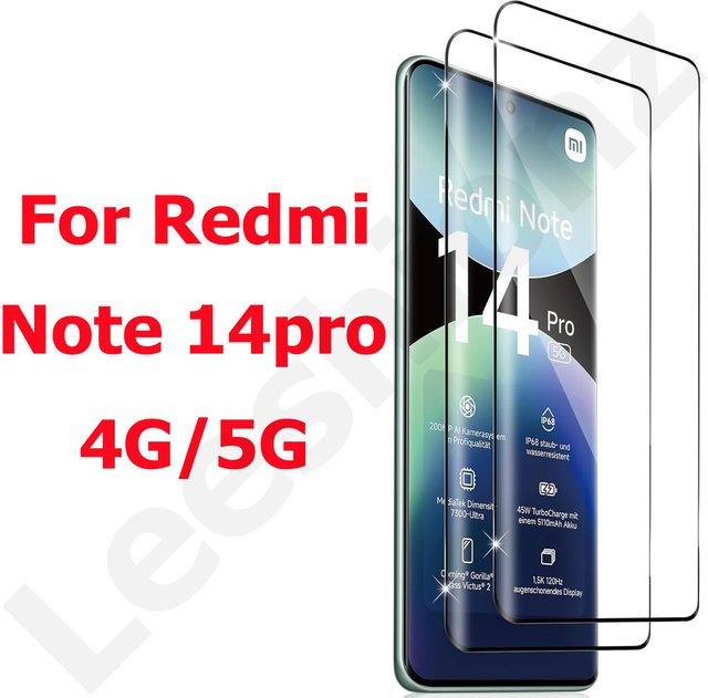 Xiaomi Redmi Note 14 Pro Displayschutzglas aus gebogenem Glas, transparent, 1-4 Stück - Bild 1