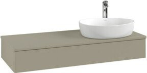 V&B Waschtischunterschrank Antao ohne Frontstruktur, Wandmontage, Blau lackiert, B: 120 cm, T: 50 cm, H: 19 cm - Bild 1