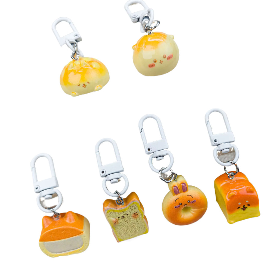 Bandai Schlüsselanhänger Usagi Hachiware Toast Donut, Harz - Bild 2
