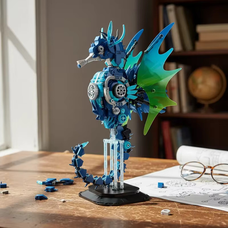 FUNXINEE Ozean Tier Bausteine Set, Mechanisches Seepferdchen Modell - Bild 3