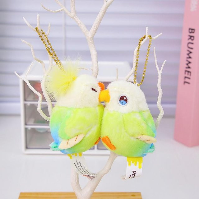 Yiran Health & Beauty Kawaii Papagei Plüschtier, Schlüsselanhänger, 6cm - Bild 1