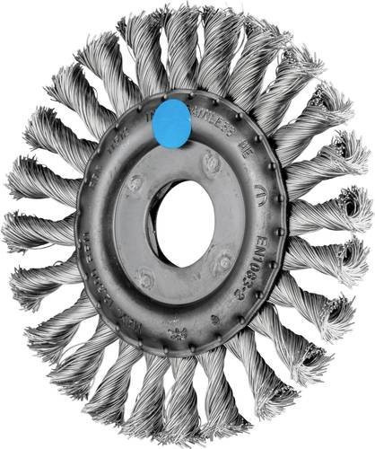 PFERD Rundbürste RBG gezopft für Winkelschleifer, Edelstahl-Draht Ø 0,35 mm, Durchmesser: 115 mm, Aufnahme: 22,2 mm, 10er Pack - Bild 1