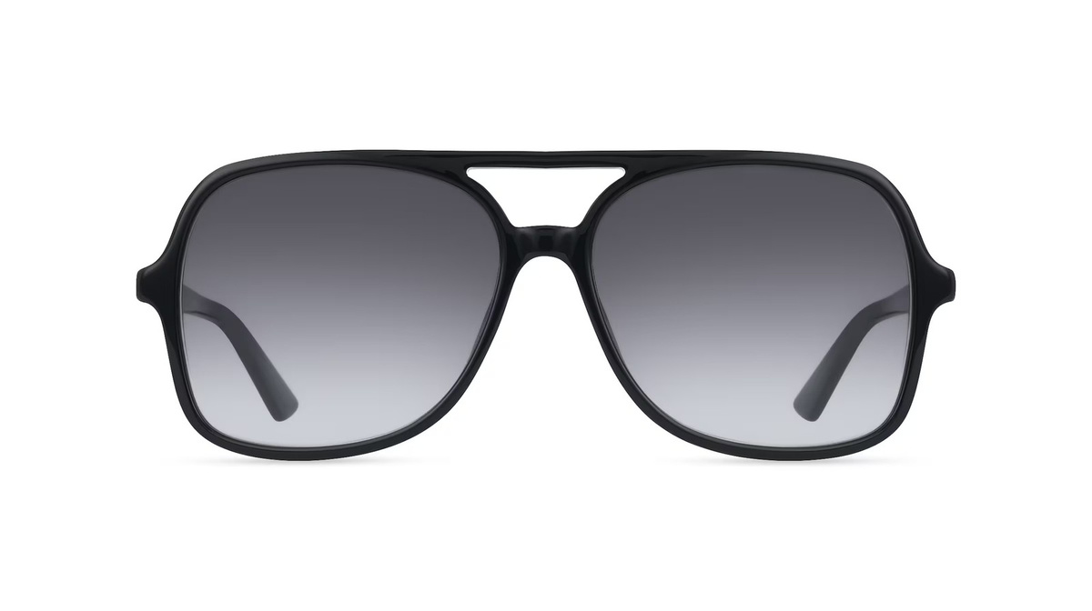 Chloé CH0364S Sonnenbrille Pilot, Vollrand, Acetat, Damen, Schwarz, Grau - Bild 1