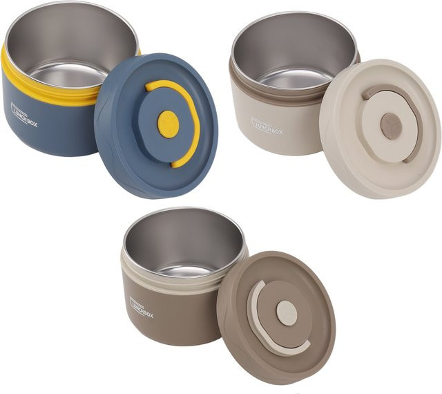 ZJCHAO Bento-Lunchbox aus Edelstahl, 550 ml, isoliert, stapelbar und auslaufsicher, Silber - Bild 1