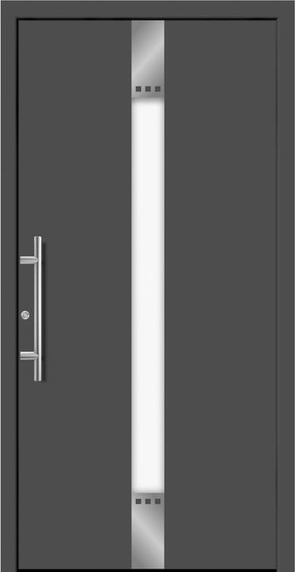 Aluminium-Haustür Splendoor Moderno M440/P in Anthrazit Metallic mit Glaseinsatz, Anschlag Links, B: 110 cm, H: 210 cm - Bild 1