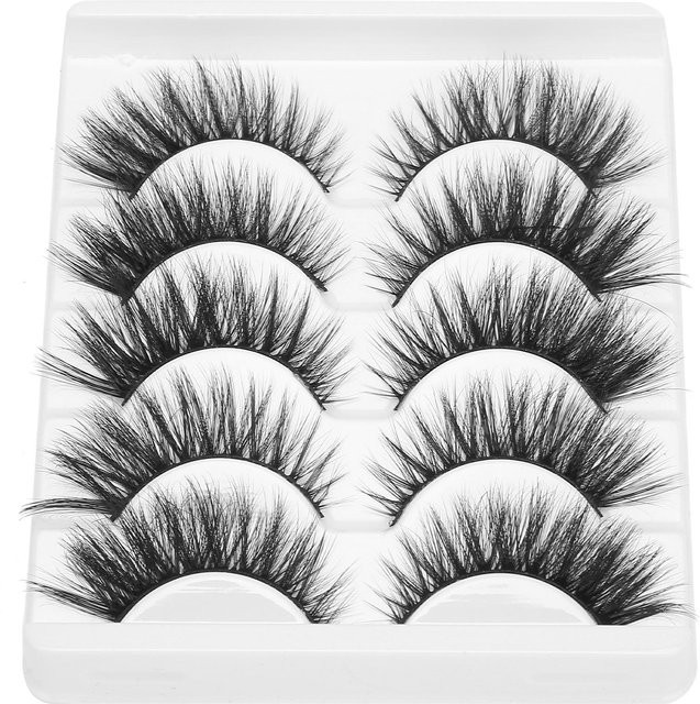 Koogeelife Falsche Wimpern Set, 5 Paar, Gray, Unisex - Bild 1