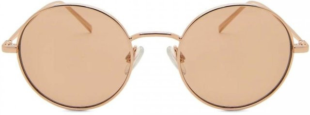 DKNY DK105S Sonnenbrille, Vollrand, Rund, Metall, beige, Damen - Bild 1