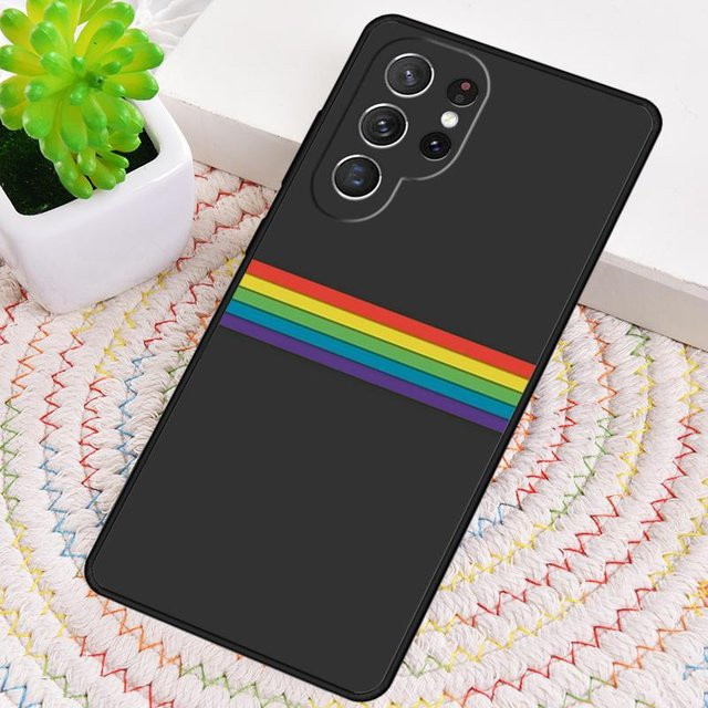 Gay Pride Flagge LGBT Silikon Handyhülle für Samsung Galaxy Note 10 Pro und Galaxy S26 S25 S24 S23 S22 S21 Plus S25 Ultra - Bild 1
