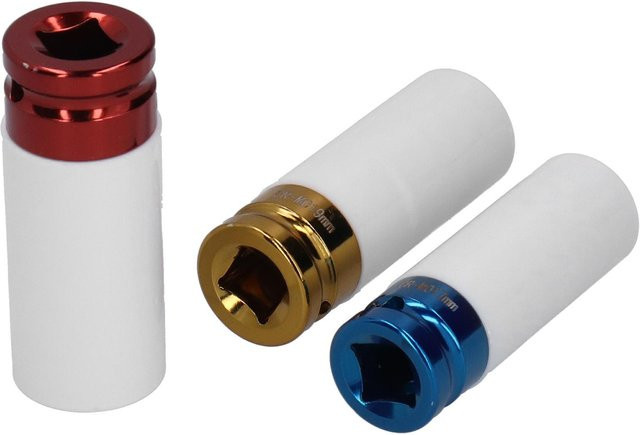 TOMTOP JMS Reifenschutz-Nuss Set aus Chrom-Vanadium und Edelstahl, 3 Stück, Weiß und Mehrfarbig - Bild 1