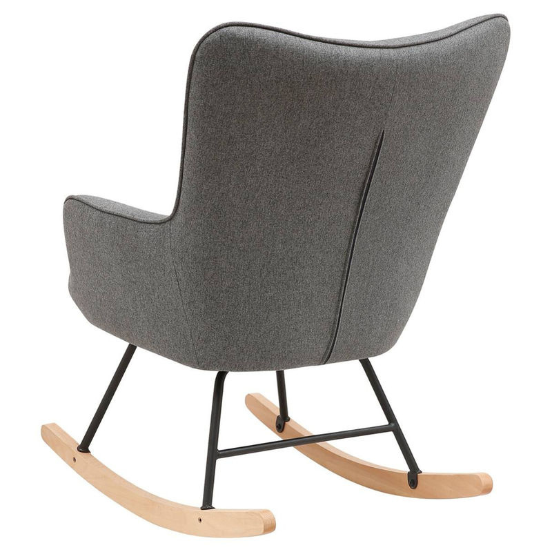 byLIVING Schaukelstuhl RICHIE mit Webstoffbezug und Metallgestell, grau/schwarz, B/H/T: 72 x 92 x 92 cm - Bild 8