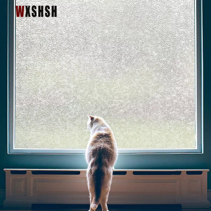 WXSHSH Regenfensterfolie mit Retro-Glasdesign aus Vinyl, statisch haftender Sichtschutz, UV-beständig und wiederverwendbar, transparent, B: 100,0 cm, H: 35,0 cm, T: 35,0 cm - Bild 4