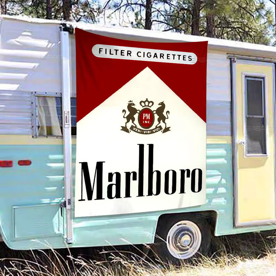 Potdemiel Retro Marken-Banner Marlboro im Vintage-Stil, rot, Textil, 70 x 50 cm - Bild 5