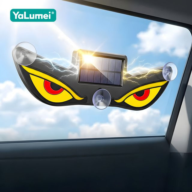 YaLumei Solar-Teufelsaugen-Warnleuchte für Tesla Model 3 Highland 2024-2026, kabellose LED-Dekoration in Schwarz und Multicolour - Bild 1