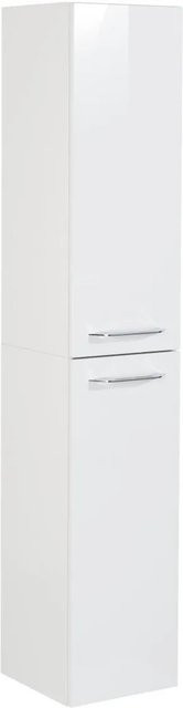 Fackelmann B.Clever Bad-Hochschrank in Weiß Hochglanz mit 2 Türen und Soft-Close, B/T/H: 30 x 31,8 x 159 cm - Bild 1