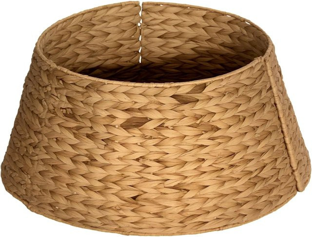 HOMCOM Weihnachtsbaumkragen aus Wasserhyazinthe und Metall in Beige und Multicolour, Durchmesser: 60 cm, Höhe: 28 cm - Bild 1