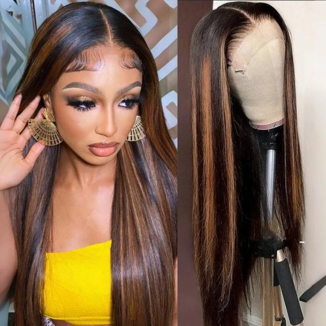 Larhali Glatte Perücke, 220% Dichte, Remy-Haar, Brasilianisches Echthaar, Damen - Bild 1